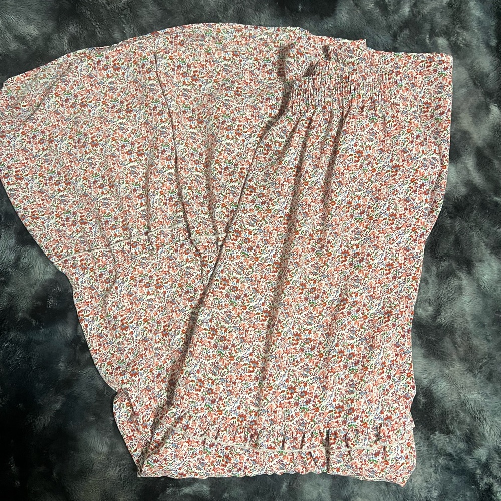 Pink Lily floral maxi skirt